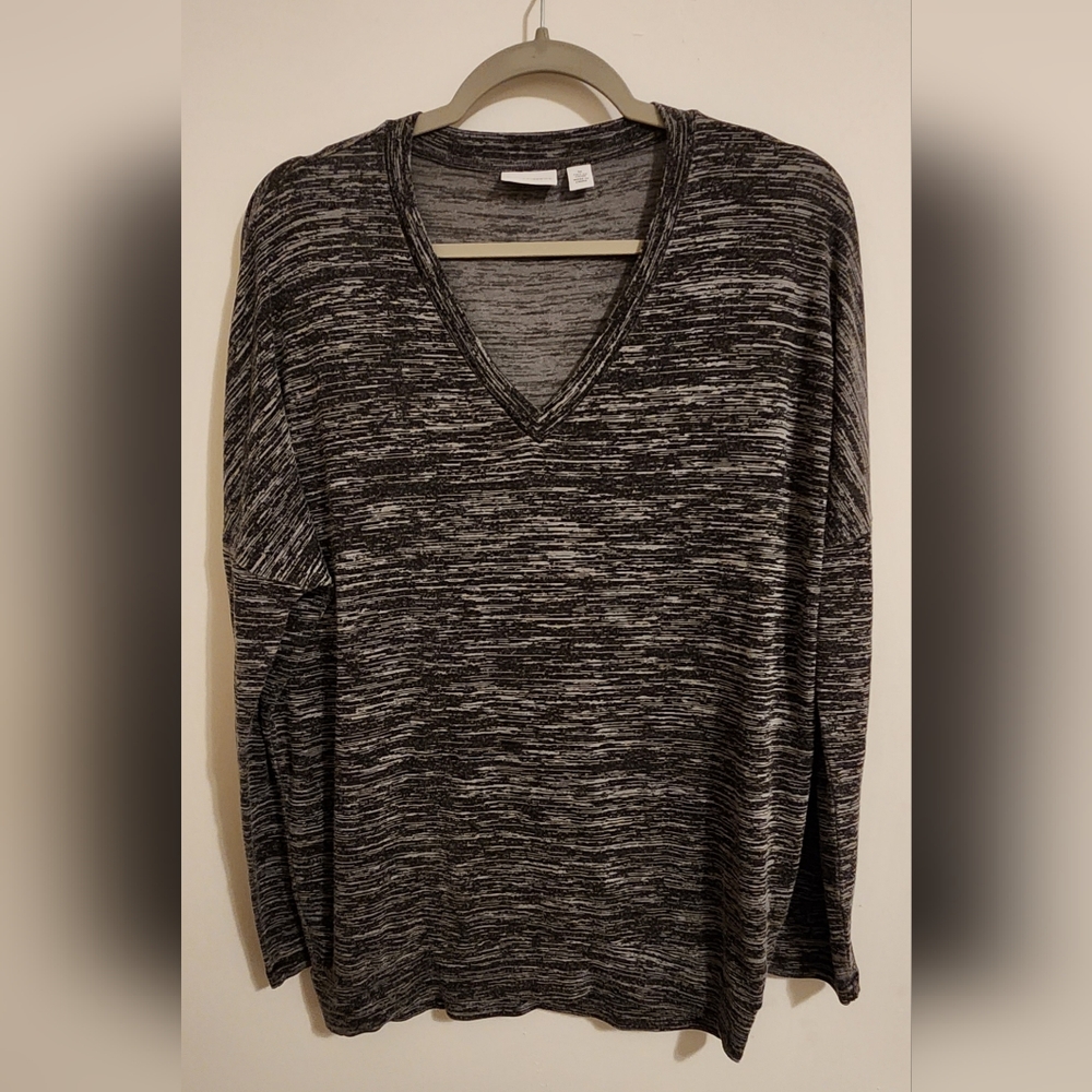 EUC Women's Tribal Grey Striped Shirt, M